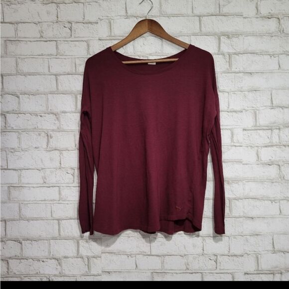 Victoria's Secret burgundy long sleeve night tee NWOT - Picture 3 of 8